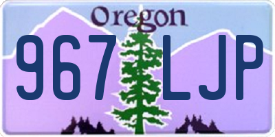 OR license plate 967LJP