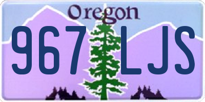 OR license plate 967LJS