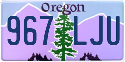 OR license plate 967LJU