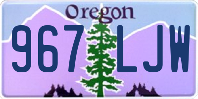 OR license plate 967LJW