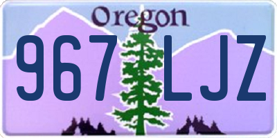 OR license plate 967LJZ