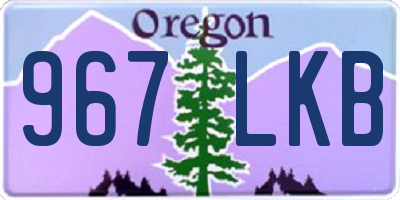 OR license plate 967LKB