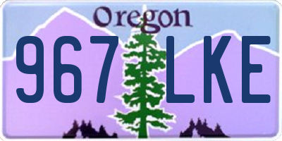OR license plate 967LKE
