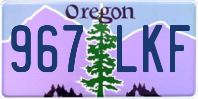 OR license plate 967LKF