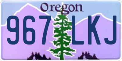 OR license plate 967LKJ