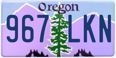OR license plate 967LKN