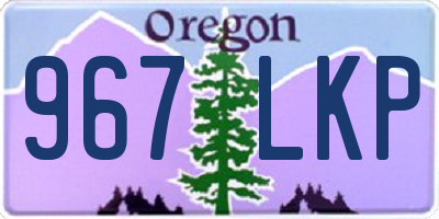 OR license plate 967LKP
