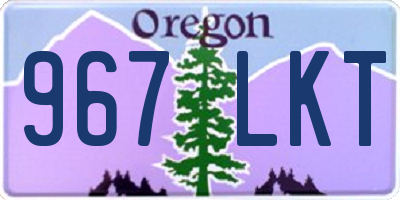 OR license plate 967LKT