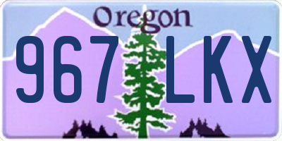 OR license plate 967LKX
