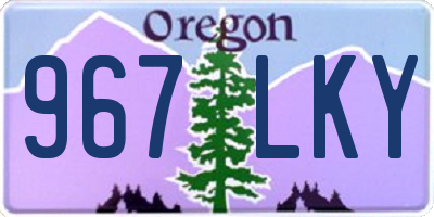 OR license plate 967LKY