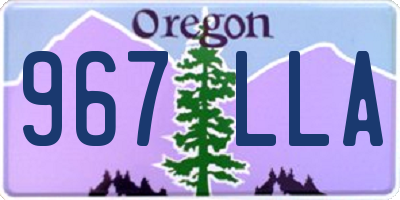 OR license plate 967LLA