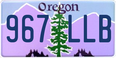OR license plate 967LLB