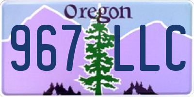 OR license plate 967LLC
