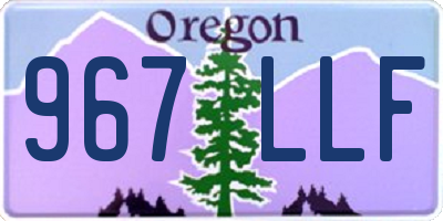 OR license plate 967LLF
