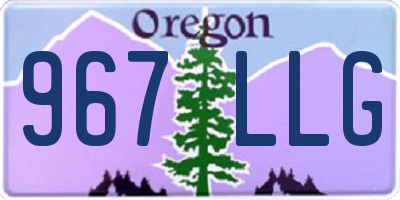 OR license plate 967LLG