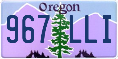 OR license plate 967LLI
