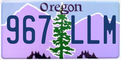 OR license plate 967LLM