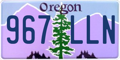 OR license plate 967LLN