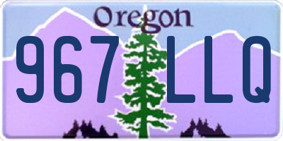 OR license plate 967LLQ