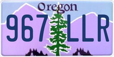 OR license plate 967LLR