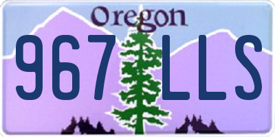 OR license plate 967LLS