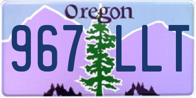 OR license plate 967LLT