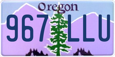 OR license plate 967LLU