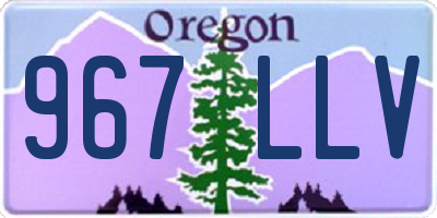 OR license plate 967LLV