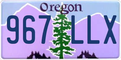 OR license plate 967LLX