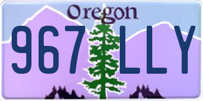OR license plate 967LLY