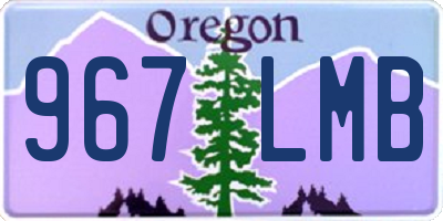 OR license plate 967LMB