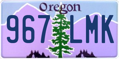 OR license plate 967LMK