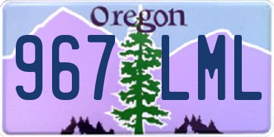 OR license plate 967LML