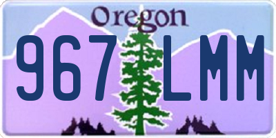 OR license plate 967LMM