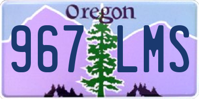 OR license plate 967LMS