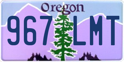 OR license plate 967LMT
