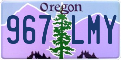 OR license plate 967LMY