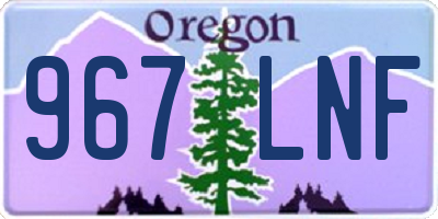OR license plate 967LNF