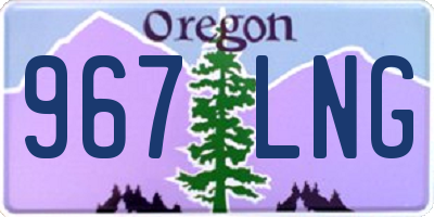 OR license plate 967LNG