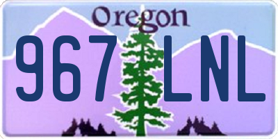 OR license plate 967LNL