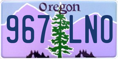 OR license plate 967LNO