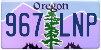 OR license plate 967LNP