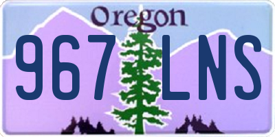 OR license plate 967LNS