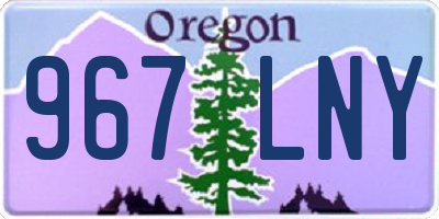 OR license plate 967LNY