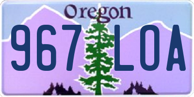 OR license plate 967LOA
