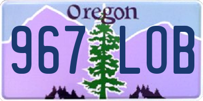 OR license plate 967LOB