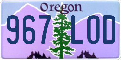 OR license plate 967LOD