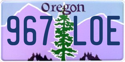 OR license plate 967LOE