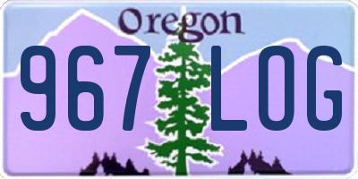 OR license plate 967LOG