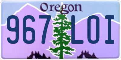 OR license plate 967LOI